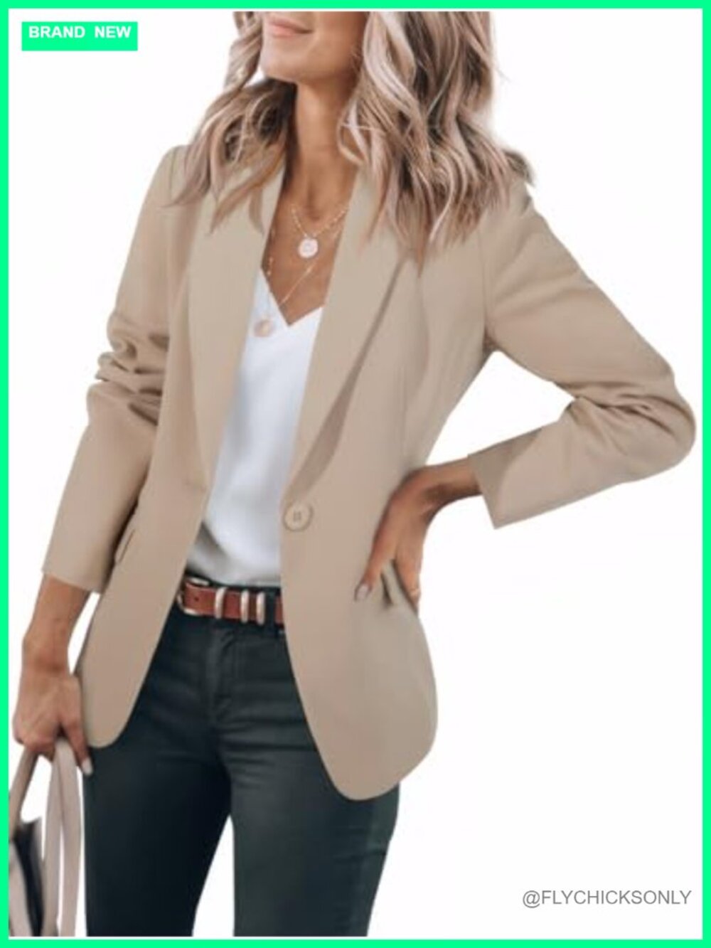 Womens Casual Blazer Long Sleeve Open Front Work Office Suit Jacket Slim Fit